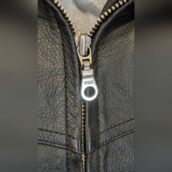 Maxima Wilsons Leather Vintage Womens Jacket Large Black Lined Coat Moto Grunge - Picture 8 of 10